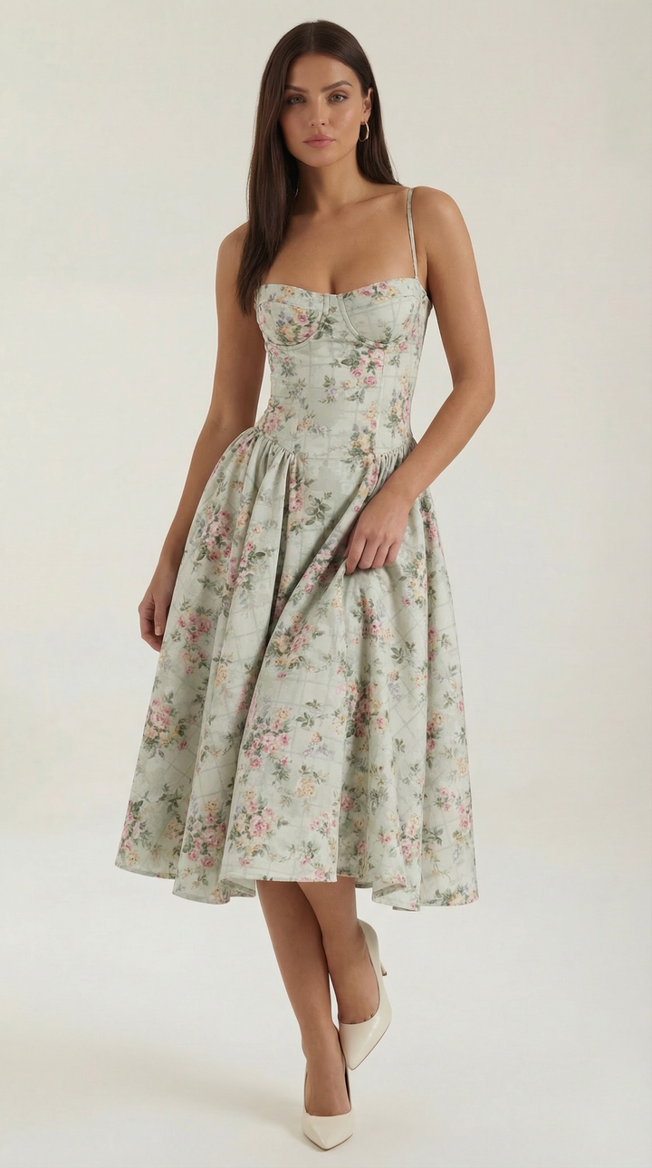 Tilly | Wedding Guest Floral Midi Summer Dress