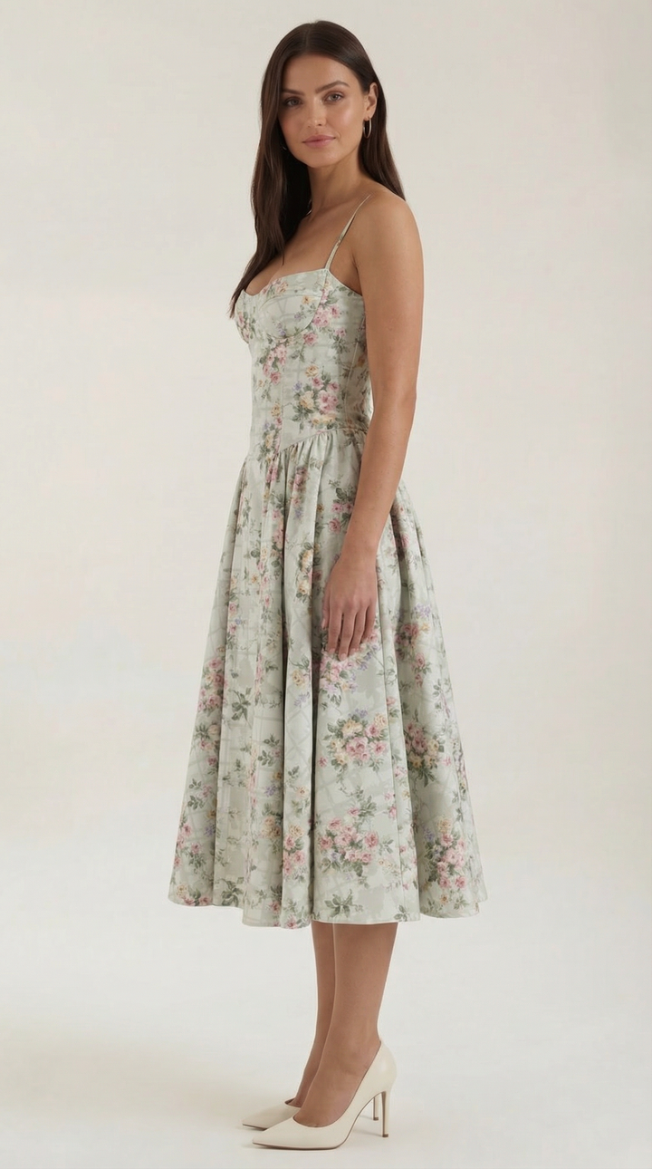 Tilly | Wedding Guest Floral Midi Summer Dress