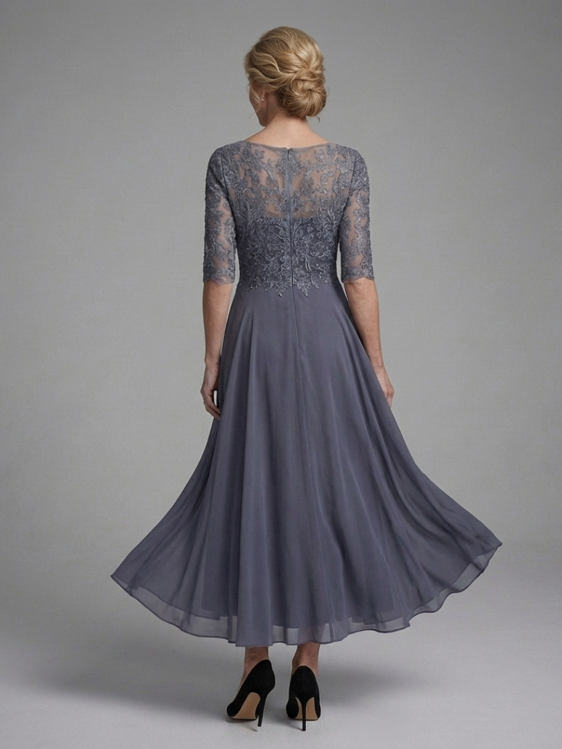 Tilly | Wedding Guest Lace Chiffon Midi Dress