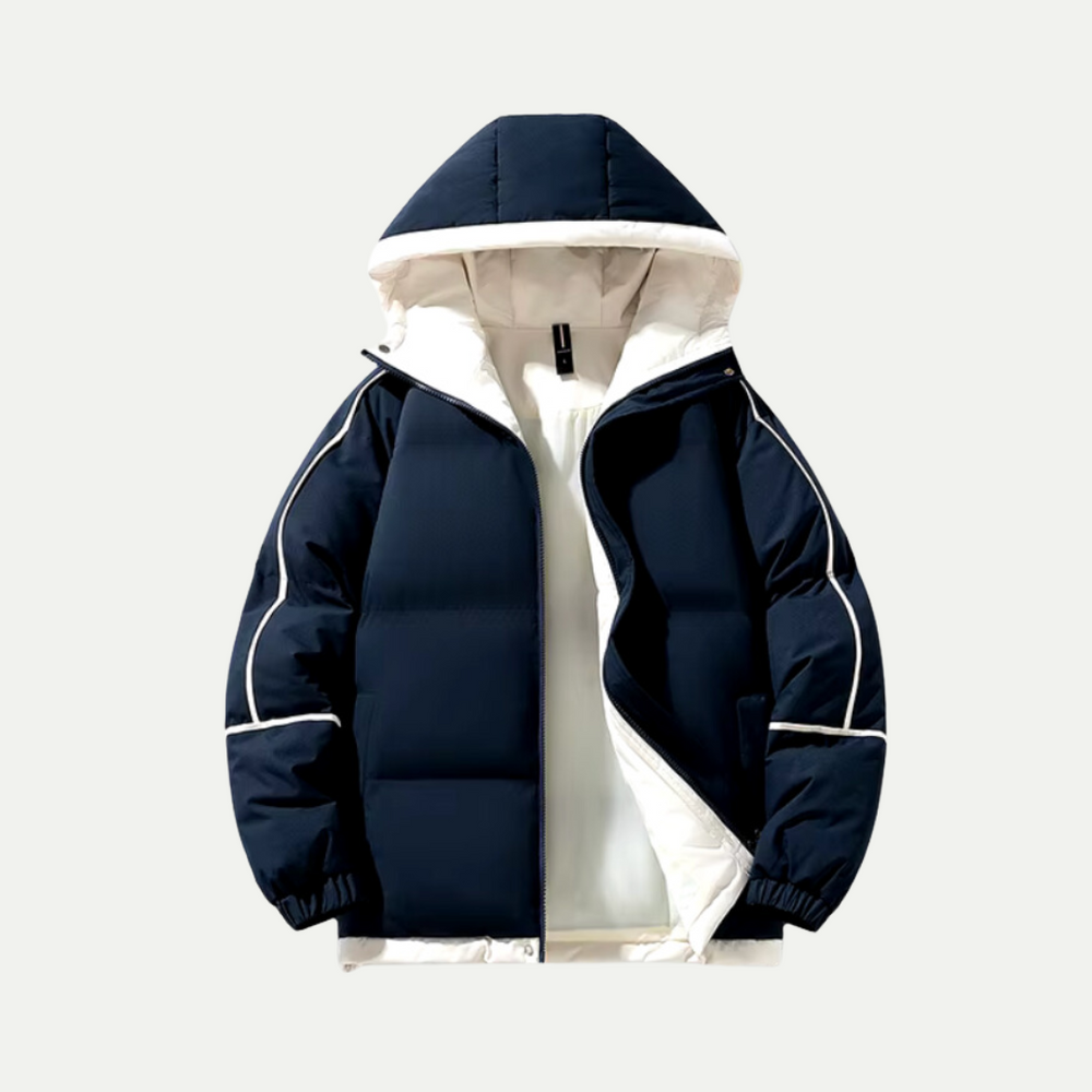 Darcy | Relaxed Fit Hooded Zip Long Sleeve Puffer Jacket