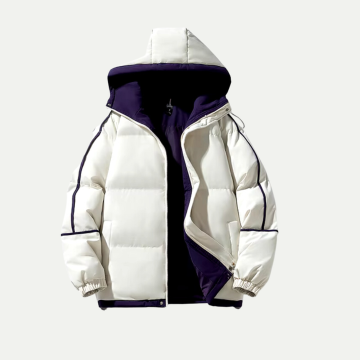 Darcy | Relaxed Fit Hooded Zip Long Sleeve Puffer Jacket