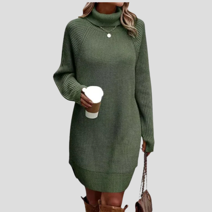 Evie | Knit Turtleneck Mini Dress
