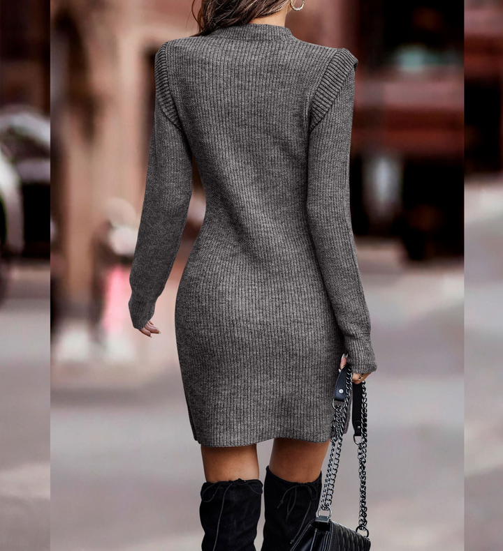 Alice | Ribbed Knit Jumper Mini Dress