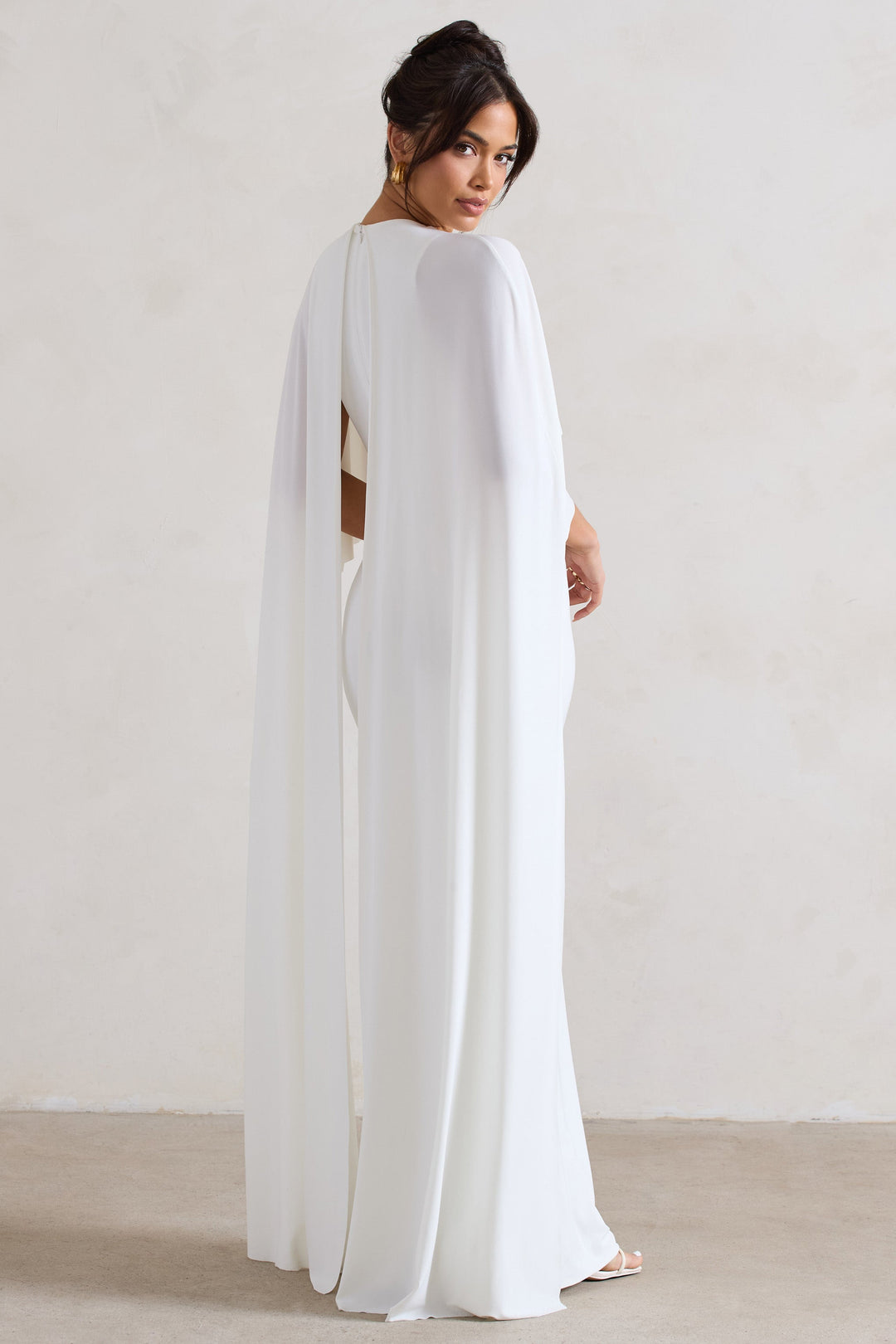 Thea | Bardot Cape Sleeve Maxi Dress