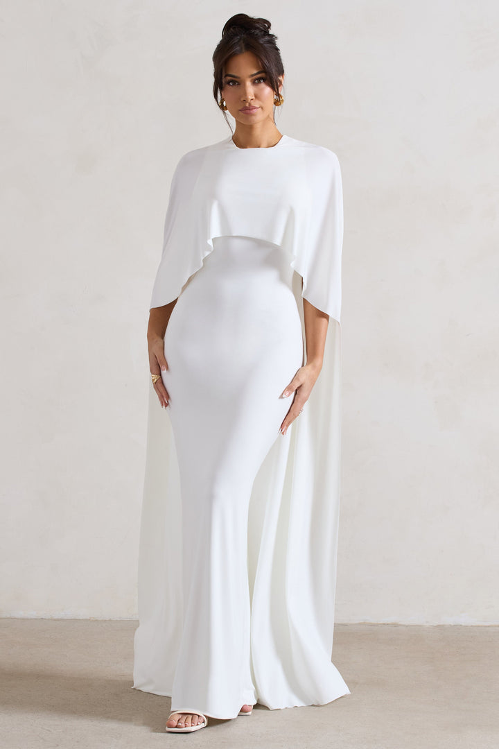 Thea | Bardot Cape Sleeve Maxi Dress