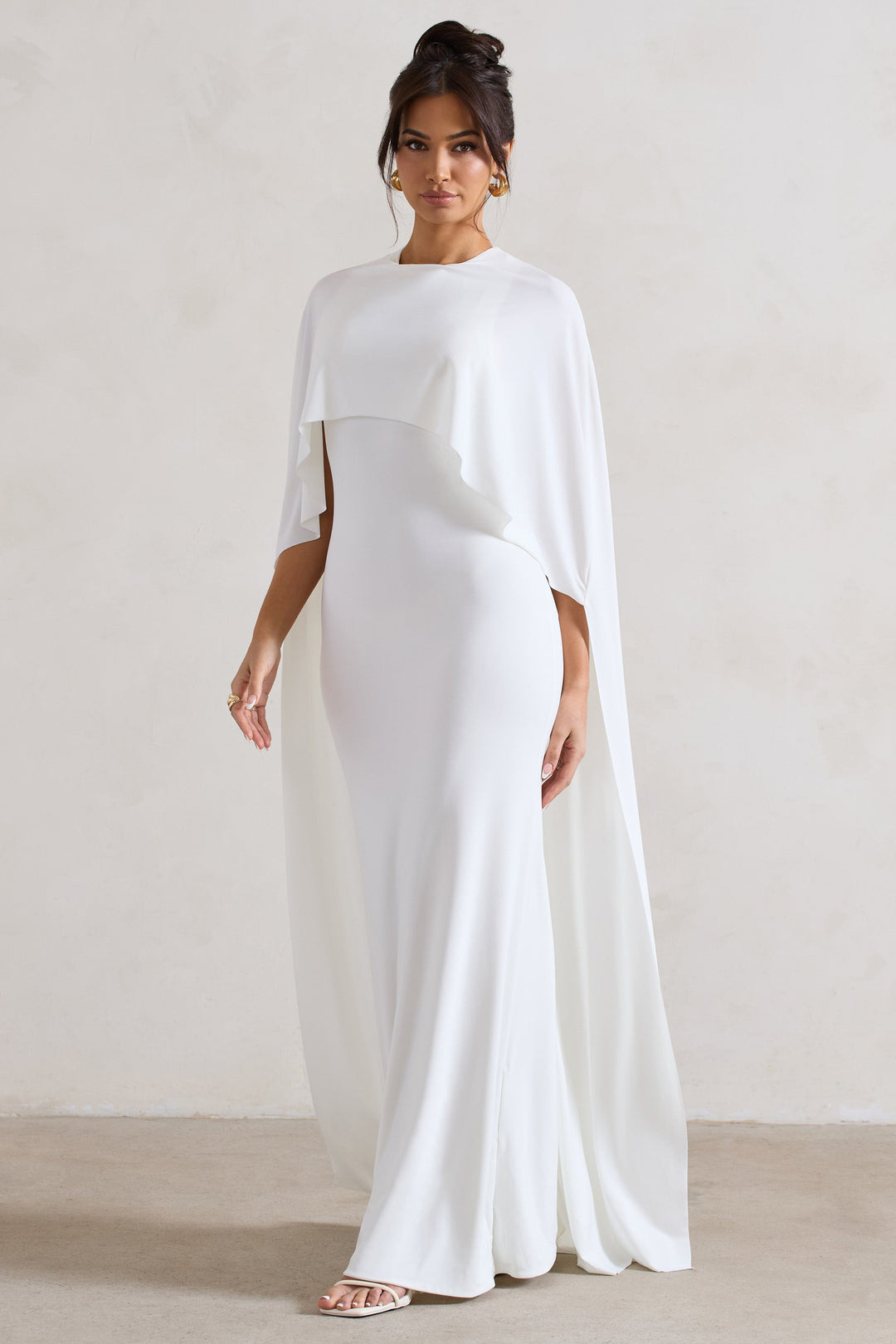 Thea | Bardot Cape Sleeve Maxi Dress