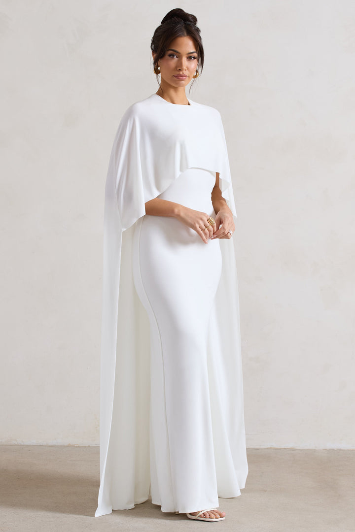 Thea | Bardot Cape Sleeve Maxi Dress