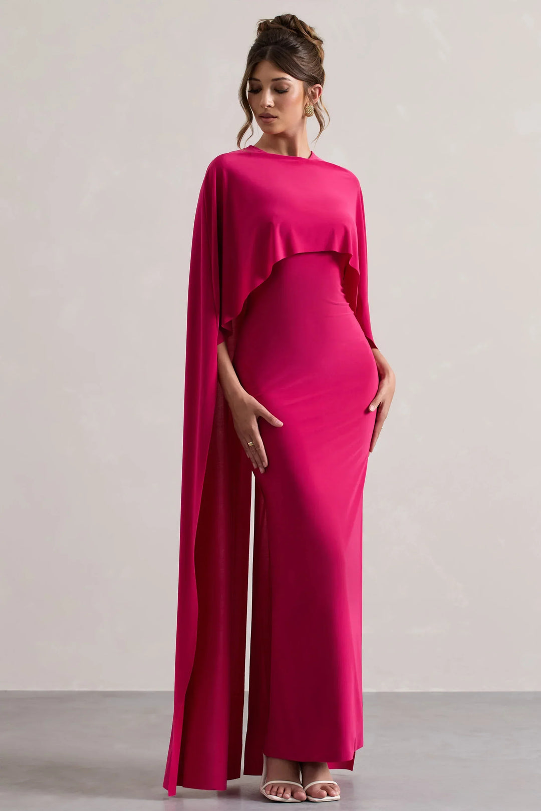 Thea | Bardot Cape Sleeve Maxi Dress