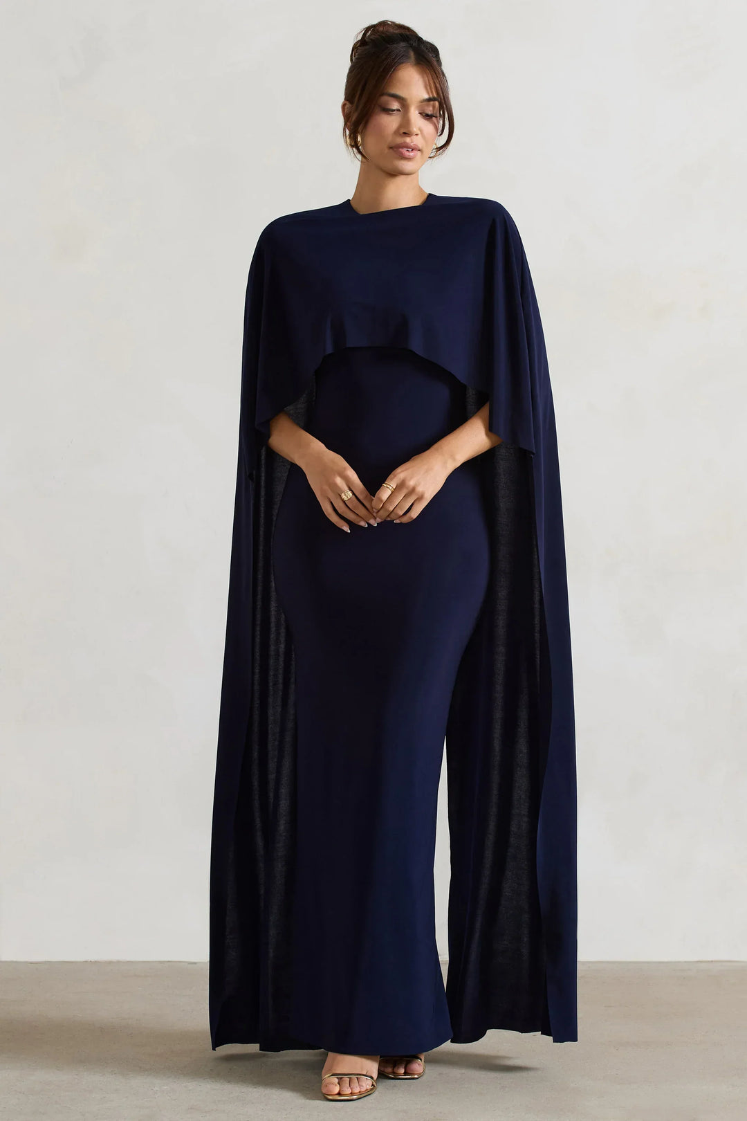 Thea | Bardot Cape Sleeve Maxi Dress