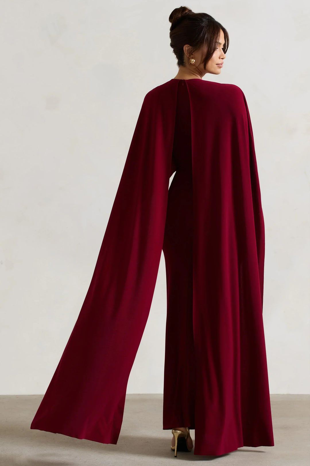 Thea | Bardot Cape Sleeve Maxi Dress