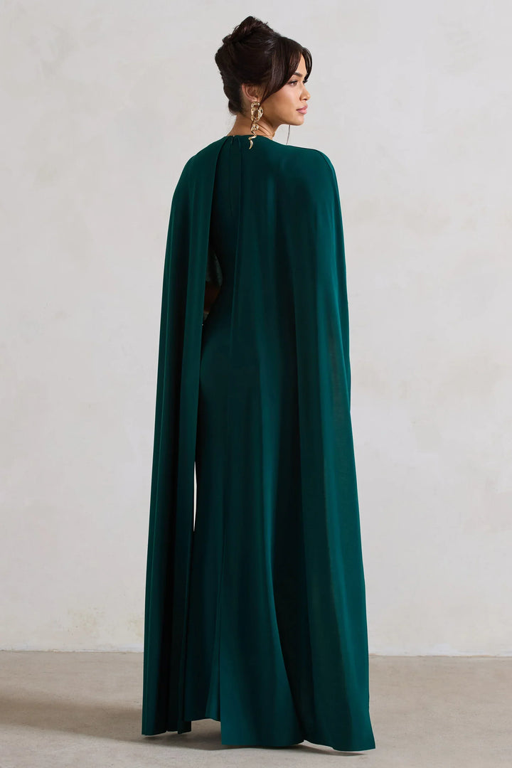 Thea | Bardot Cape Sleeve Maxi Dress