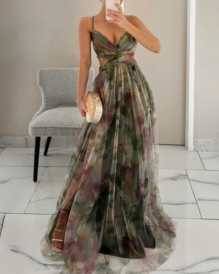 Willow | Wedding Guest Floral Chiffon Maxi Dress
