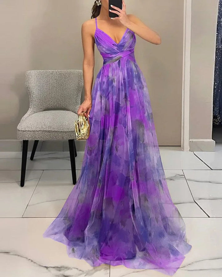Willow | Wedding Guest Floral Chiffon Maxi Dress