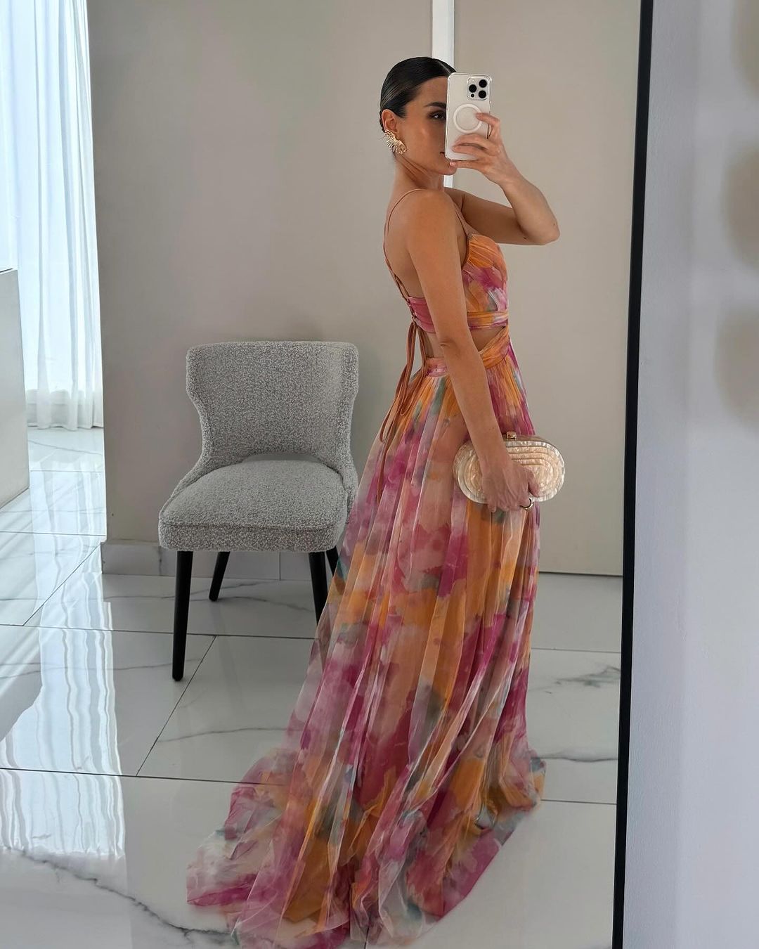 Willow | Wedding Guest Floral Chiffon Maxi Dress