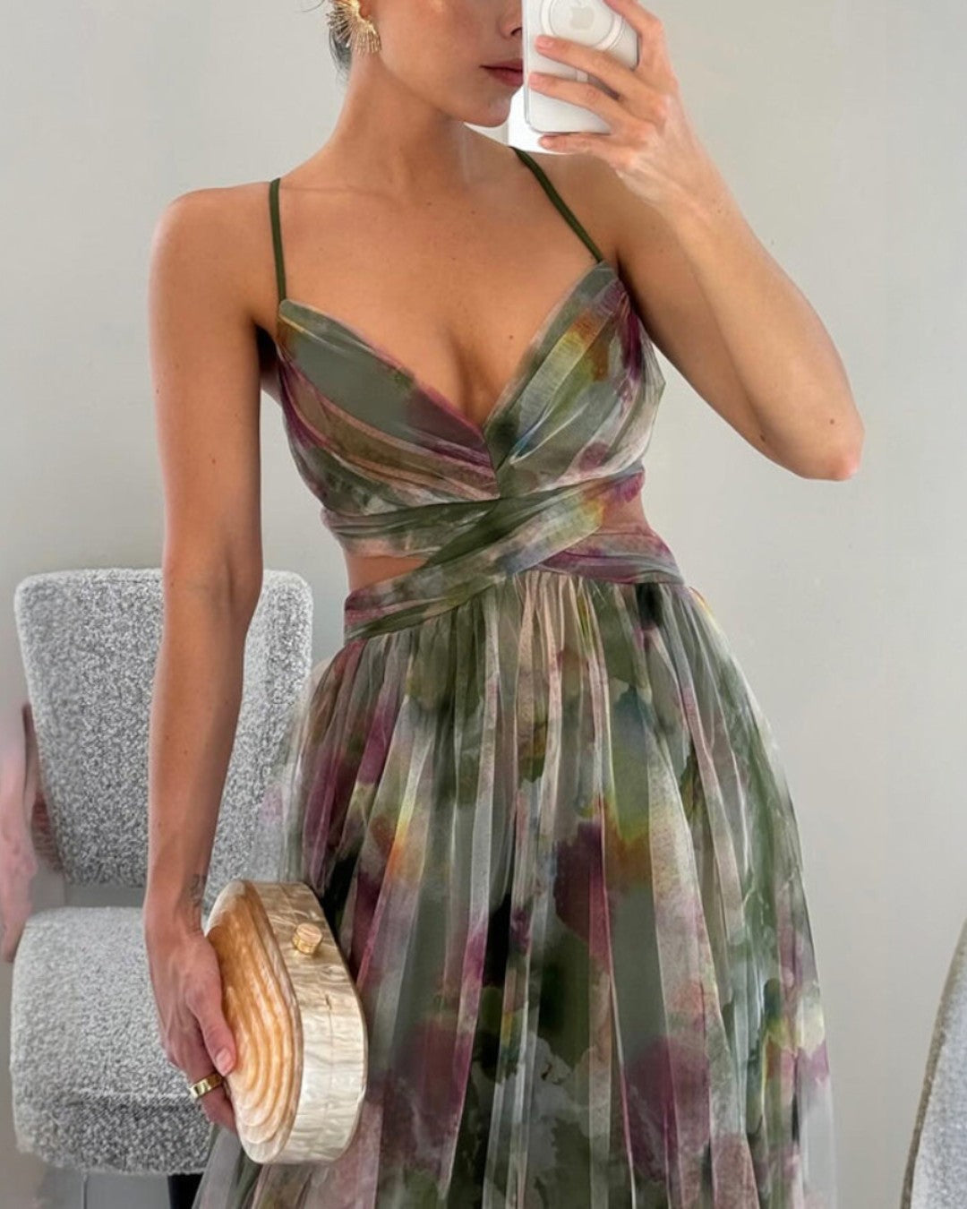 Willow | Wedding Guest Floral Chiffon Maxi Dress