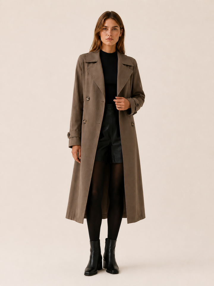 Willow | Womens Double Breasted Long Sleeve Trench Coat