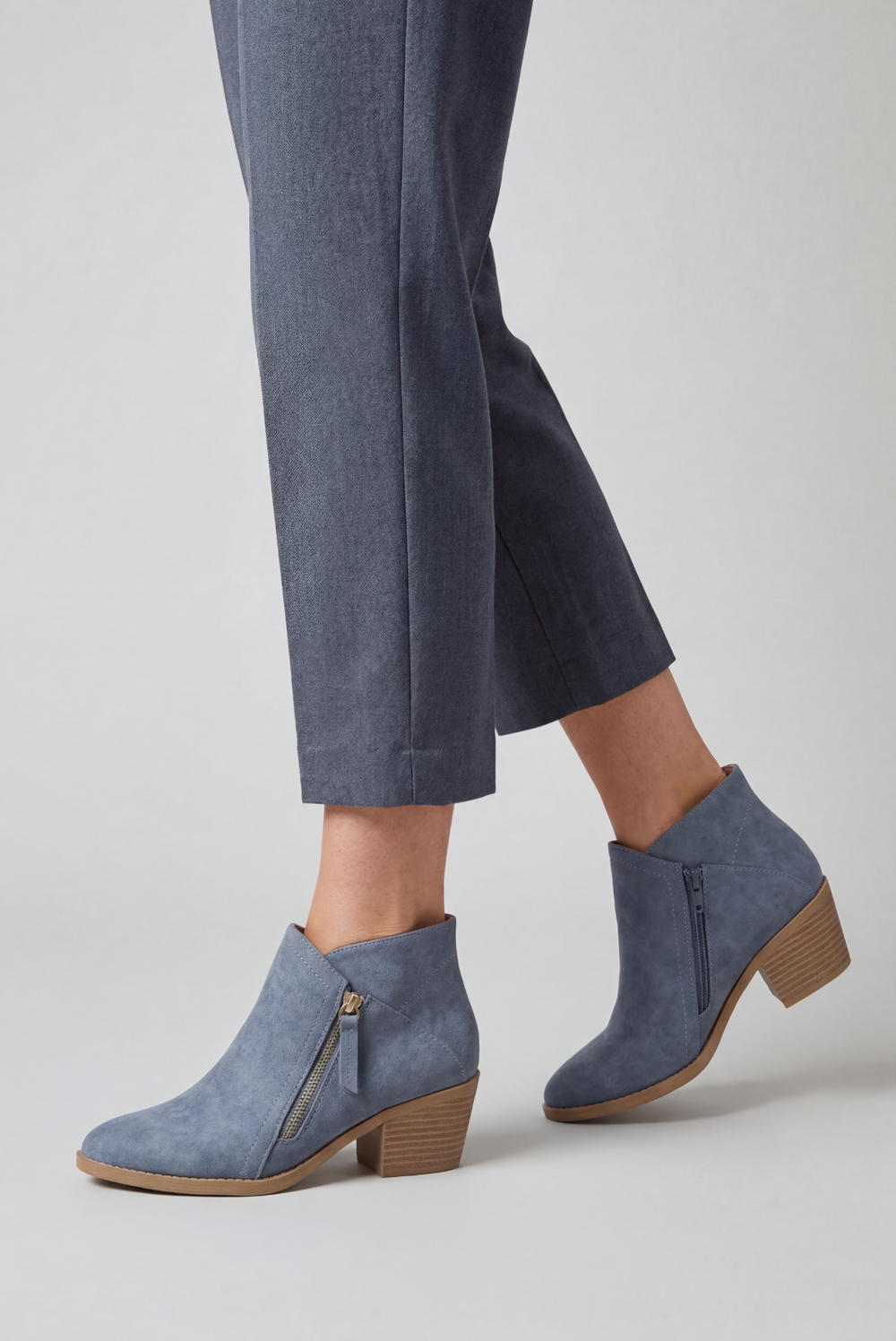 Isla | Suede Ankle Boot Zip