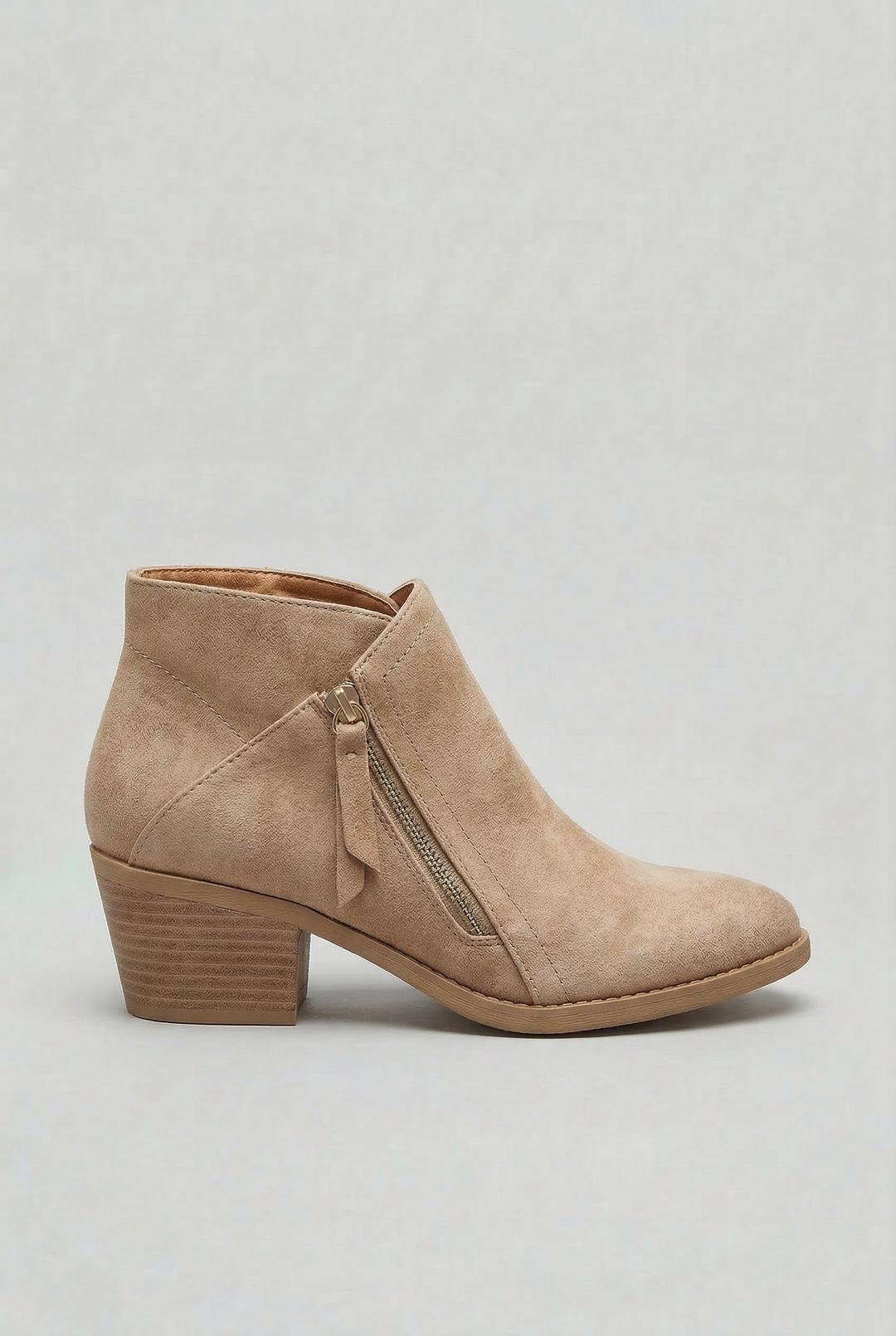 Isla | Suede Ankle Boot Zip