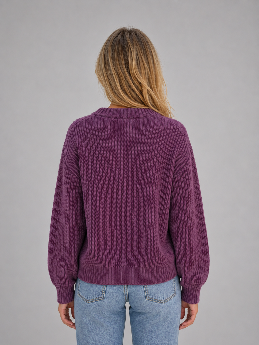 Florence | Relaxed Knitted V-Neck Button Front Cardigan