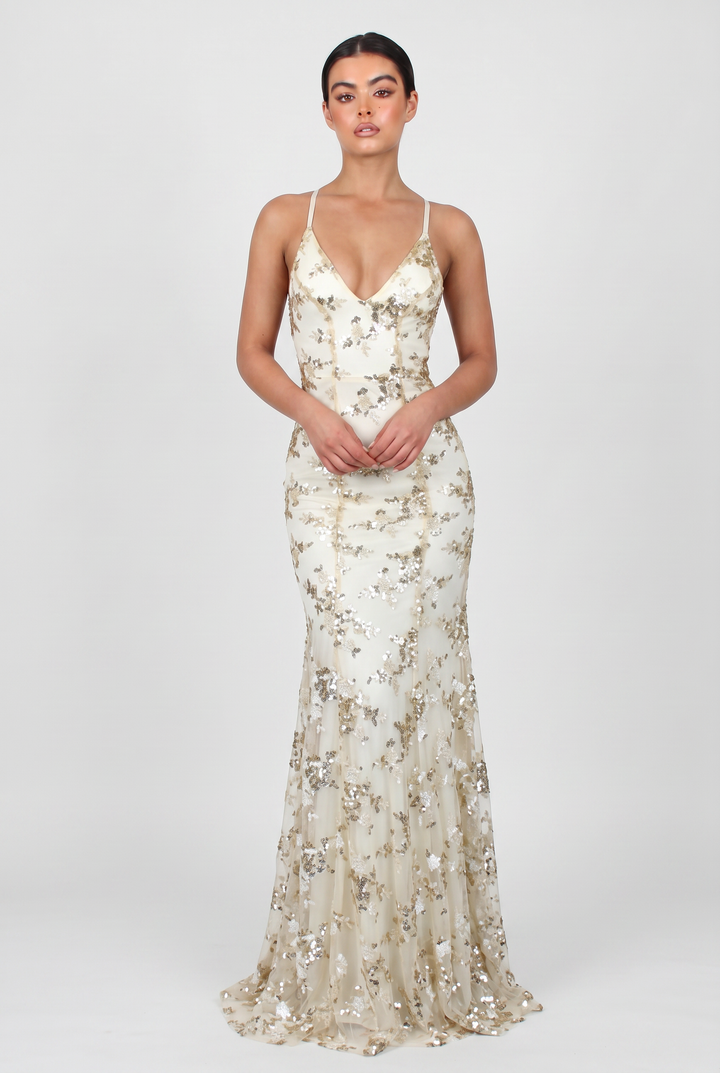 Freya | Embellished Sequin Maxi Dress