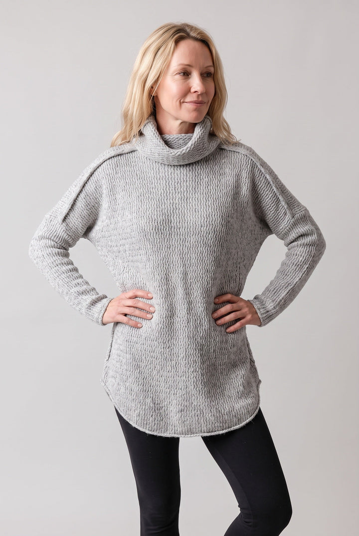 Verity | Chunky Knit Funnel Neck Jumper Dress