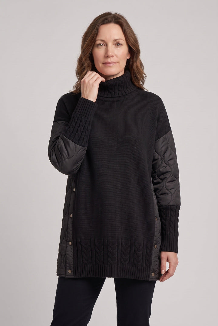 Florence | Roll Neck Quilted Jumper Dress