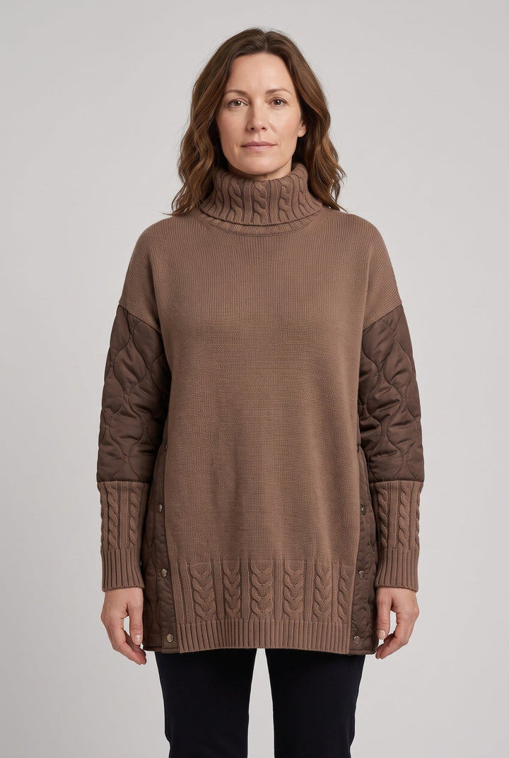 Florence | Roll Neck Quilted Jumper Dress