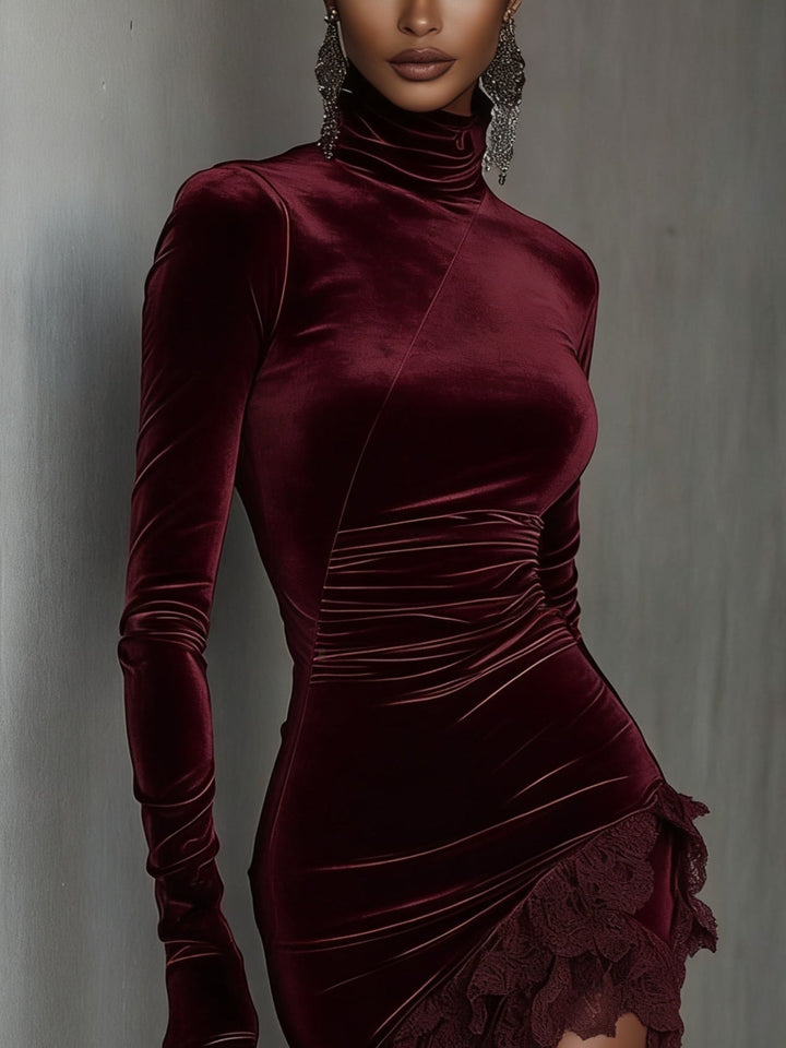 Willow | Velvet Ruched Mini Dress