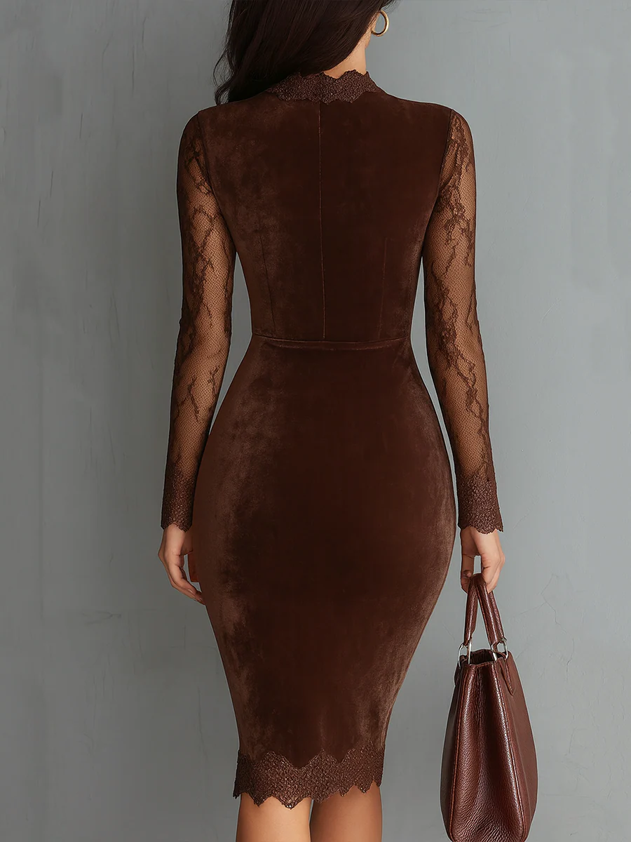 Evie | Velvet Sweetheart Midi Dress