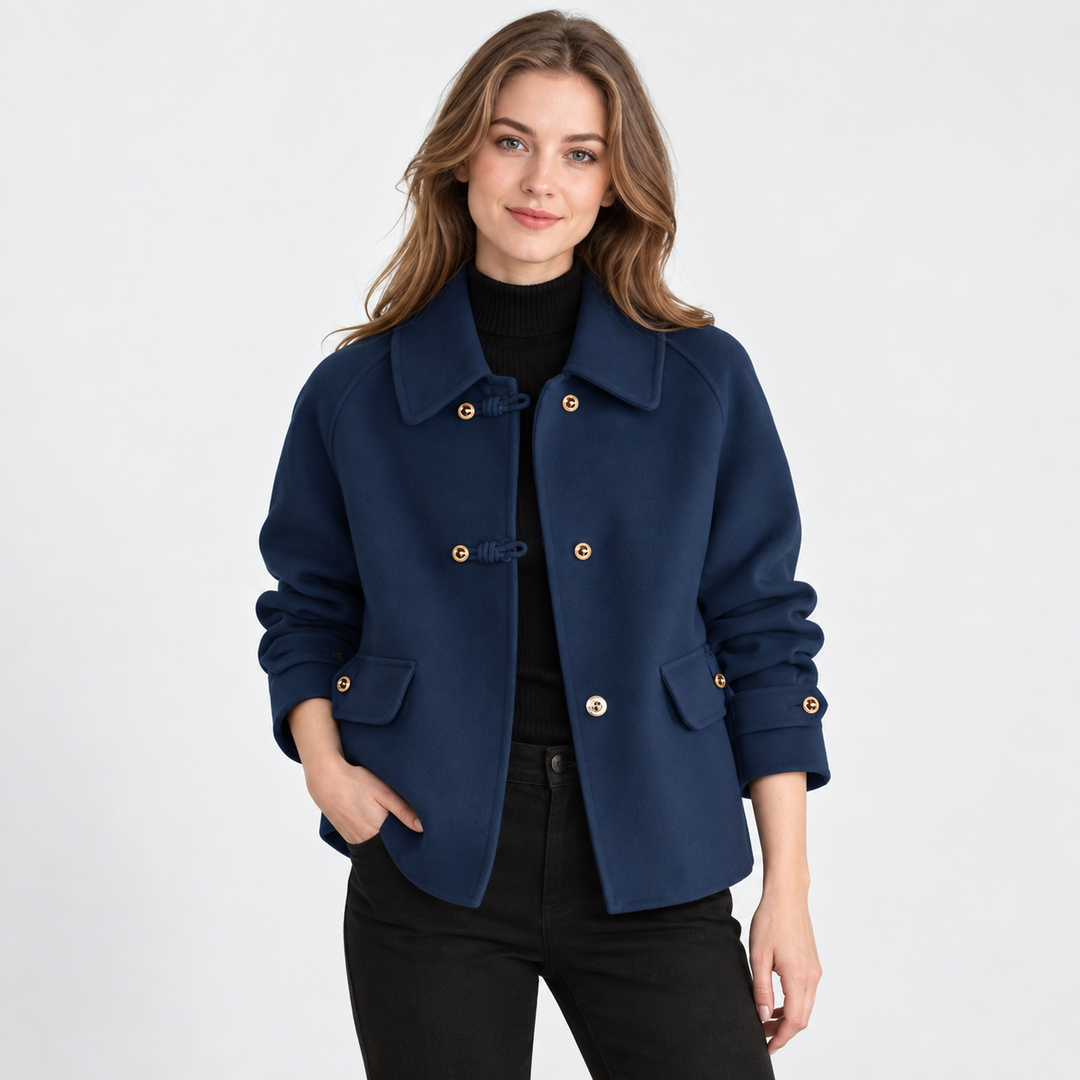 Effie | Long Sleeve Collared Button Coat