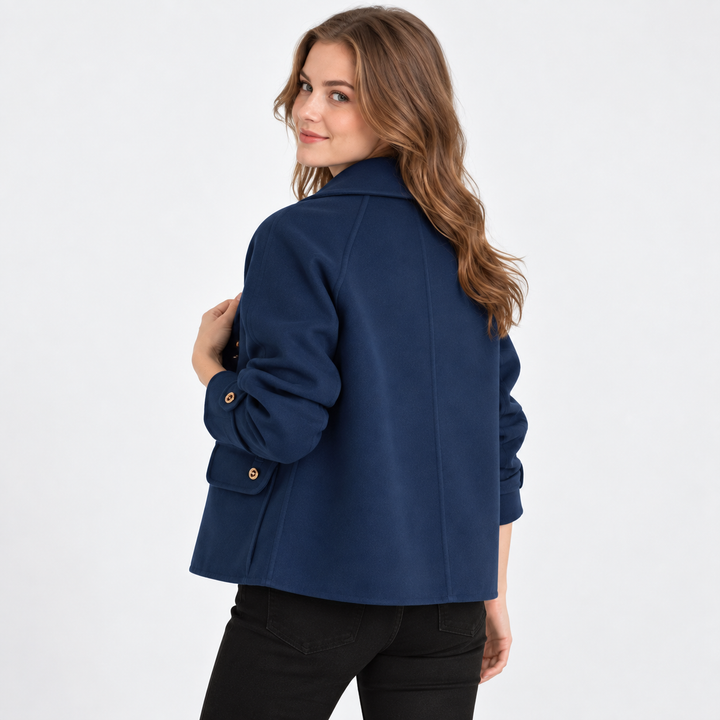 Effie | Long Sleeve Collared Button Coat