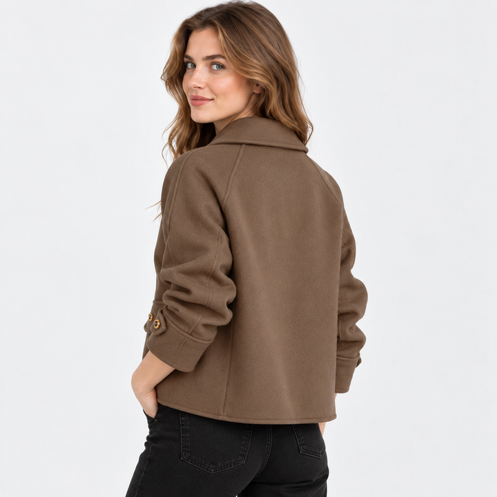 Effie | Long Sleeve Collared Button Coat
