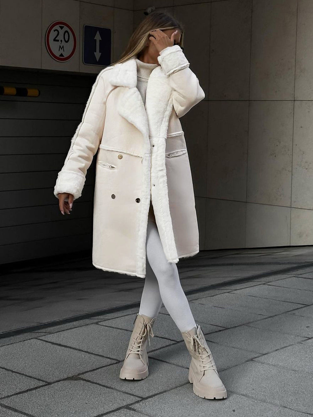 Matilda | Oversized Suede Button Collared Coat