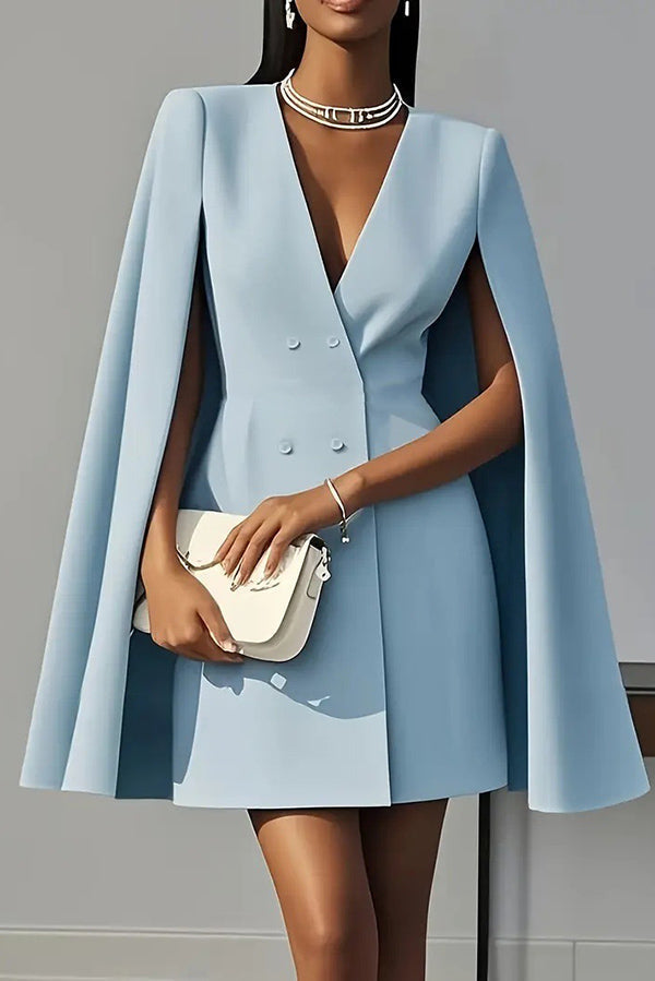 Romy | Cape Sleeve Blazer Mini Dress