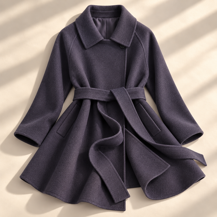 Rosie | Womens Wrap a-Line Belted Wool Blend Coat