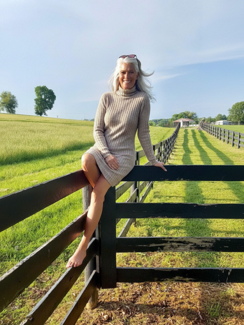 Juno | Ribbed Turtleneck Jumper Dress