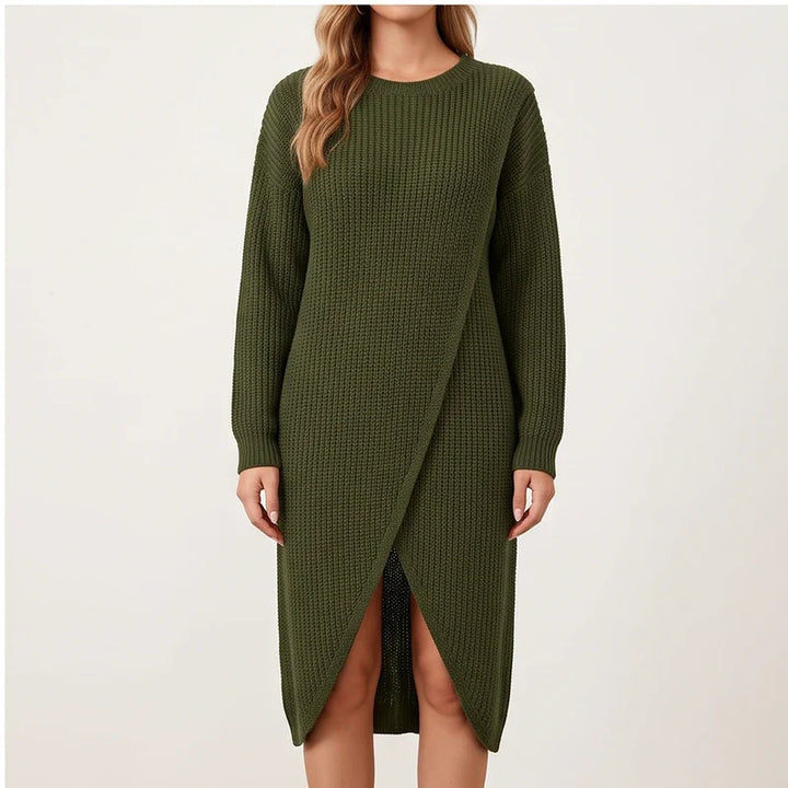 Amelia | Knit Wrap Jumper Dress