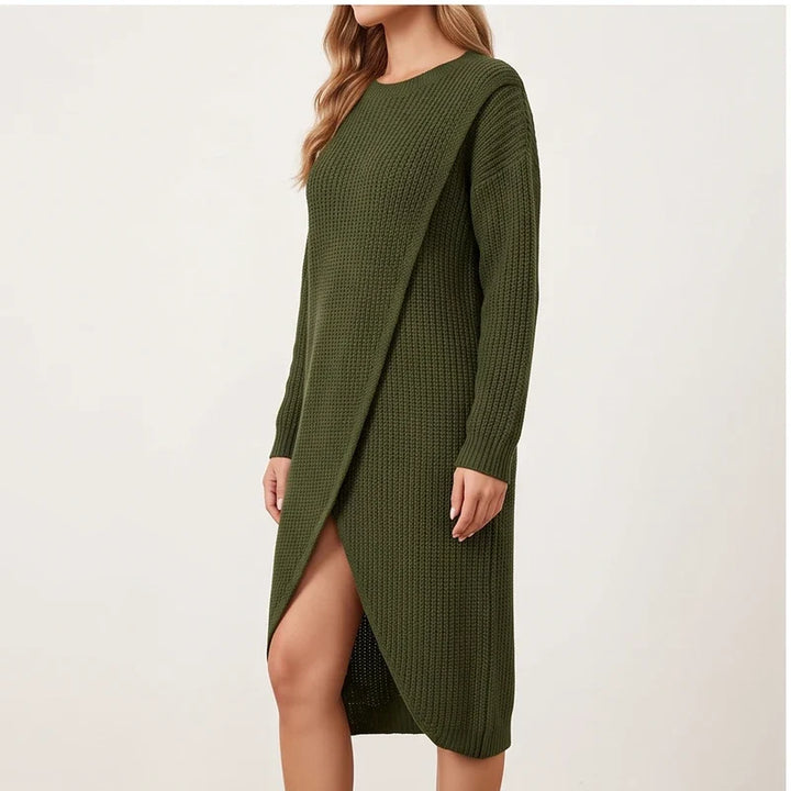 Amelia | Knit Wrap Jumper Dress