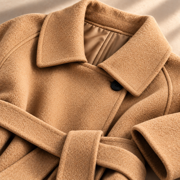 Rosie | Womens Wrap a-Line Belted Wool Blend Coat