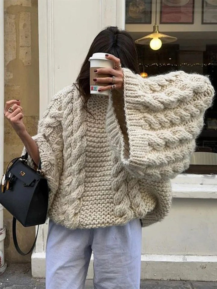 Lottie | Chunky Cable Knit Jumper Oversized
