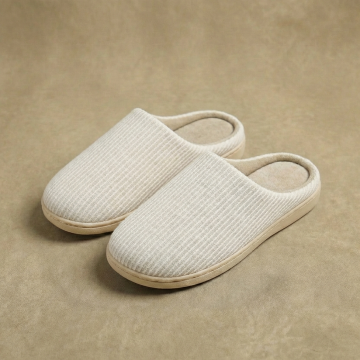 Sam | Striped Textile Pull-On Slippers