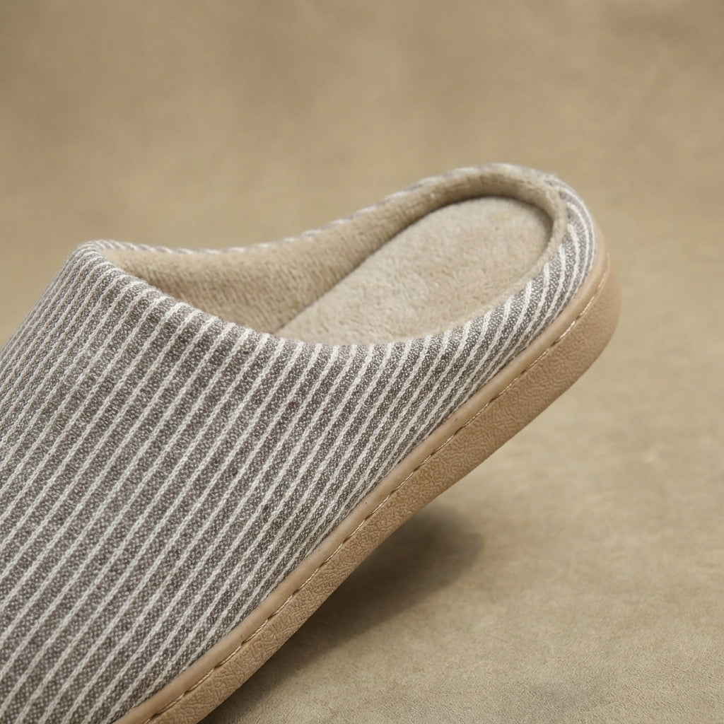 Sam | Striped Textile Pull-On Slippers