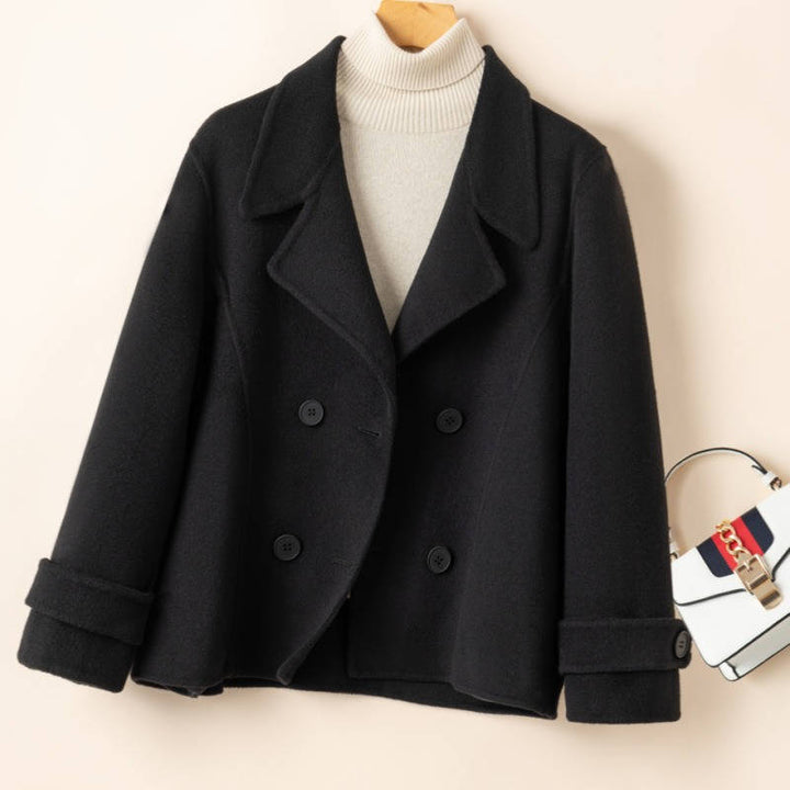 Phoebe | Womens Double Breasted Collared Peacoat