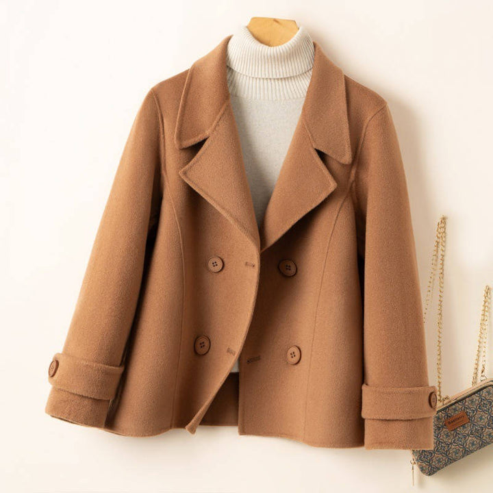 Phoebe | Womens Double Breasted Collared Peacoat