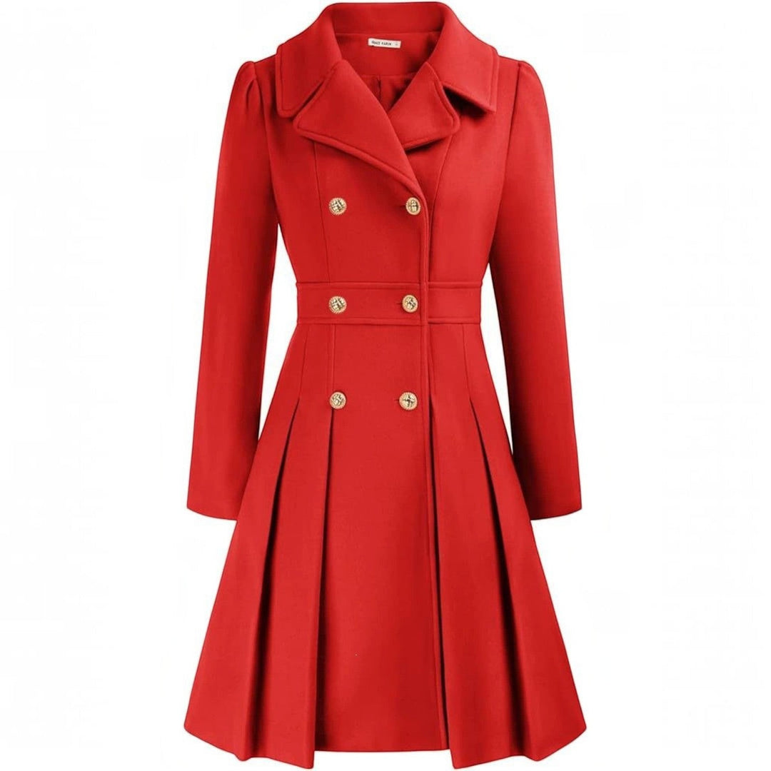 Grace | Double Breasted Belted a-Line Coat