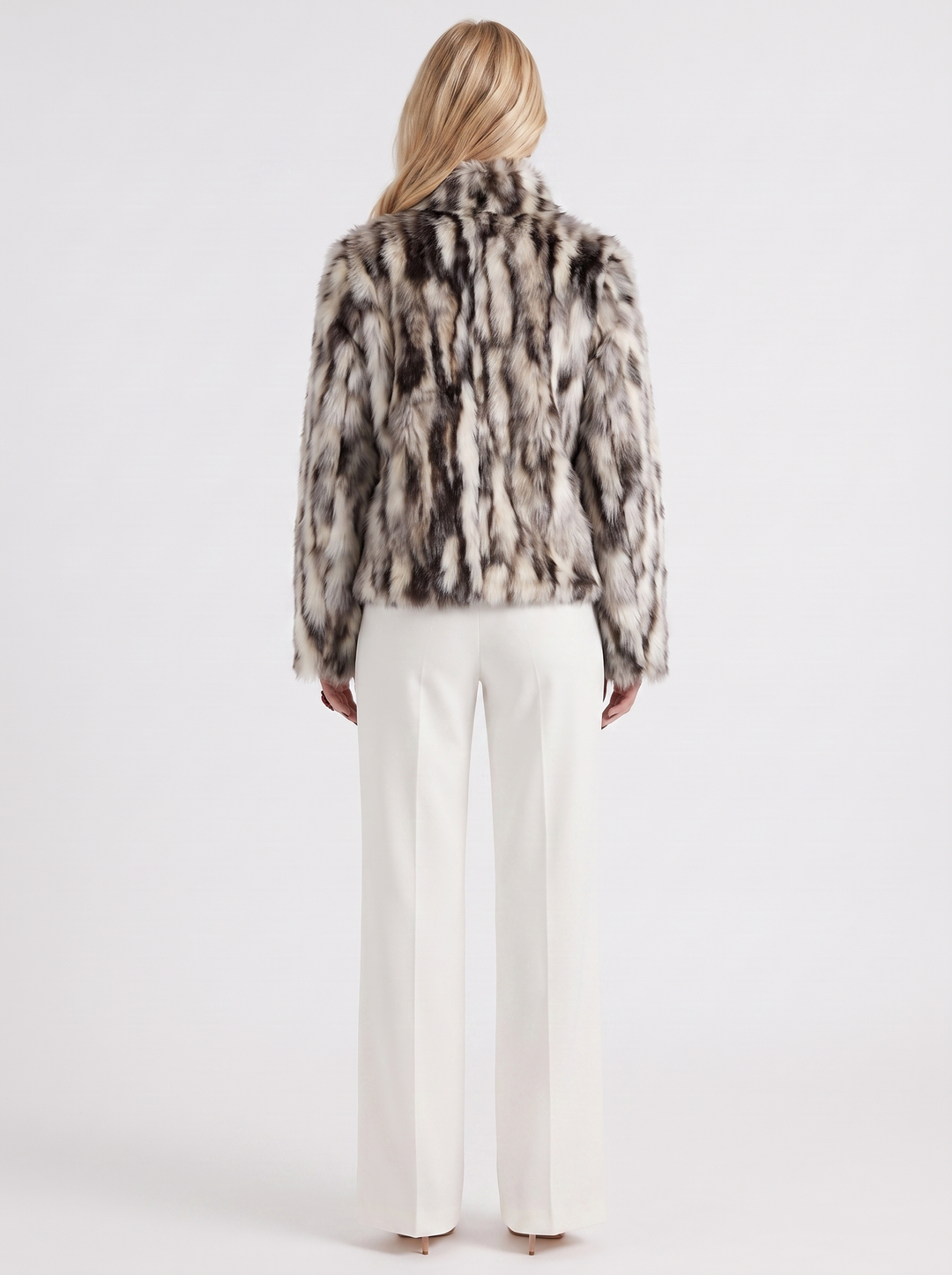 Ava | Leopard Faux Fur Cropped Jacket