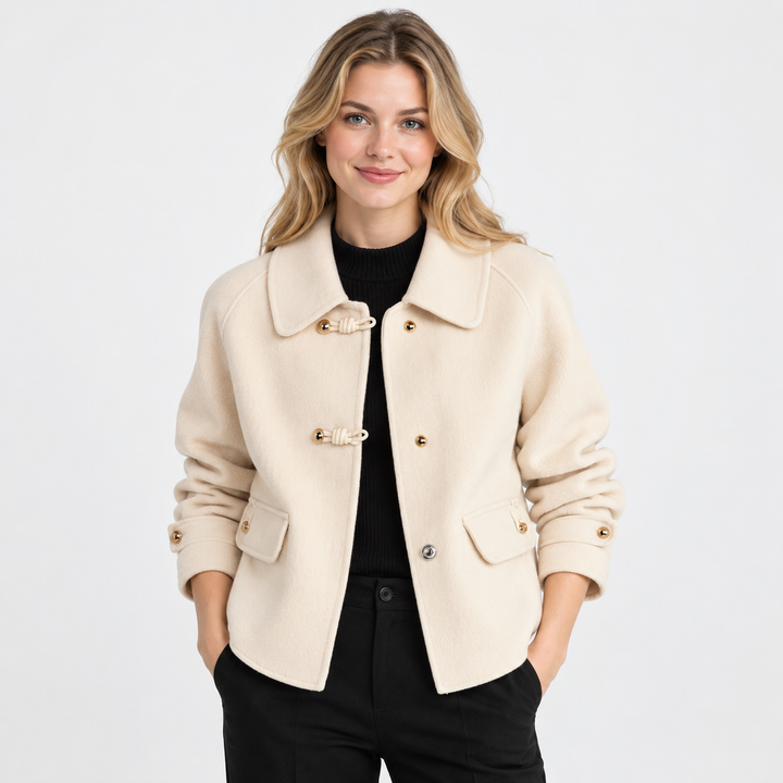 Effie | Long Sleeve Collared Button Coat
