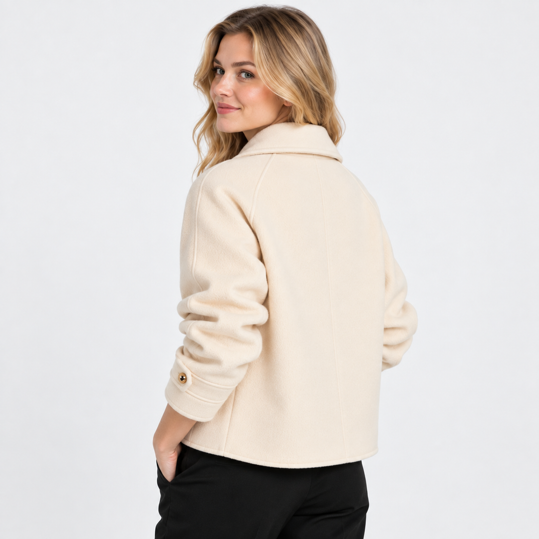 Effie | Long Sleeve Collared Button Coat
