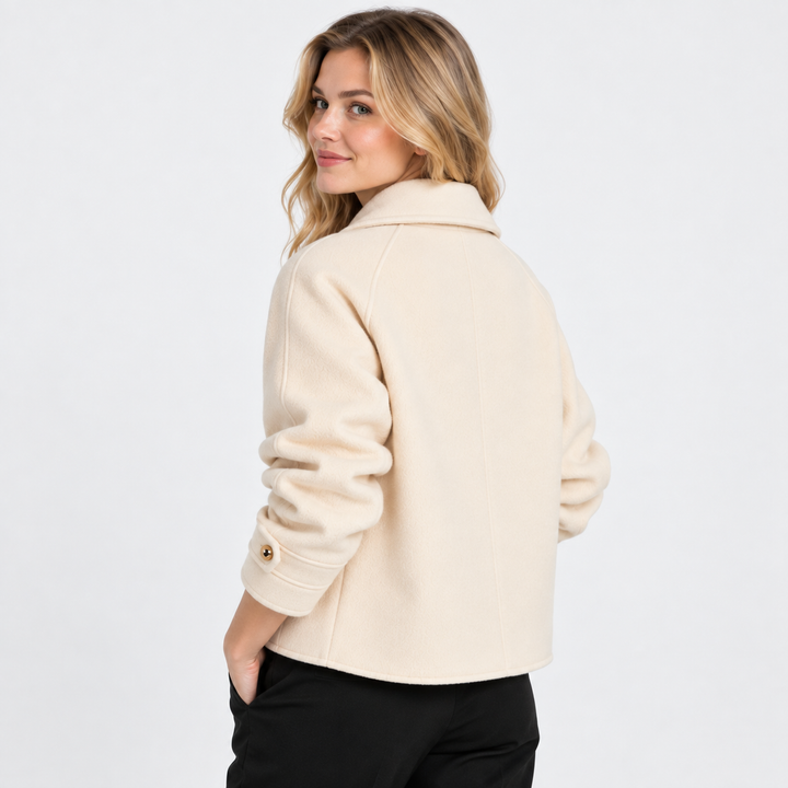 Effie | Long Sleeve Collared Button Coat
