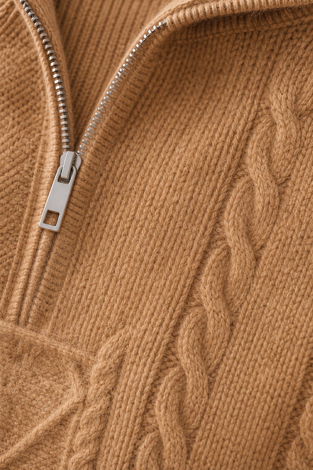 Daisy | Cable Knit Quarter Zip Relaxed Sweater